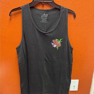 Lost Gray and Black Tank Top with Wide Straps